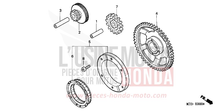STARTING CLUTCH for Silver Wing FORCE SILVER METALLIC (NH411) from 2003